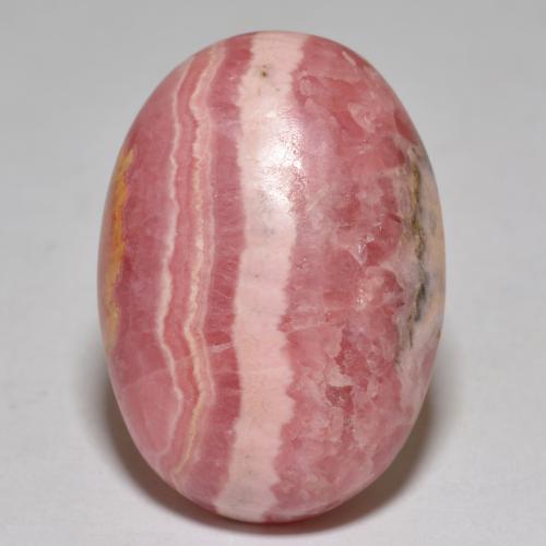 Rhodochrosite multicolore naturelle coupe ovale, 35,96 ct, opaque