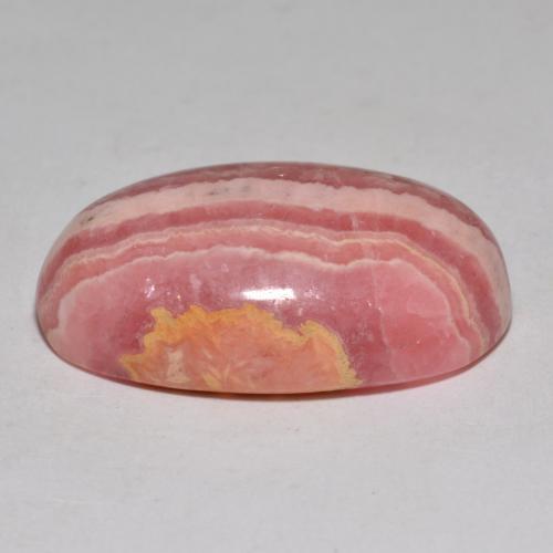 Rhodochrosite multicolore naturelle coupe ovale, 35,96 ct, opaque