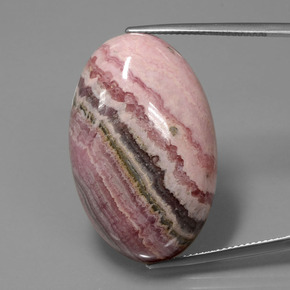 Rhodochrosite Multicolore naturelle Coupe ovale, 60.61 ct, Opaque