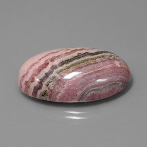 Rhodochrosite Multicolore naturelle Coupe ovale, 60.61 ct, Opaque