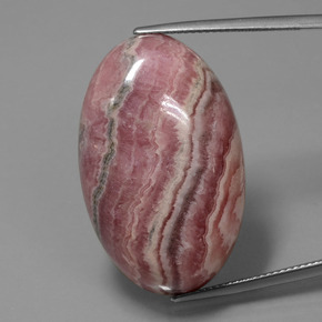 Rhodochrosite Multicolore naturelle Coupe ovale, 61.94 ct, Opaque