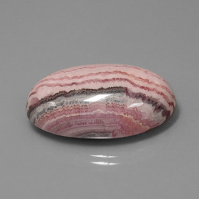Rhodochrosite multicolore naturelle coupe ovale, 62,39 ct, opaque