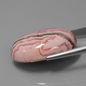 Rhodochrosite multicolore naturelle coupe ovale, 60,57 ct, opaque