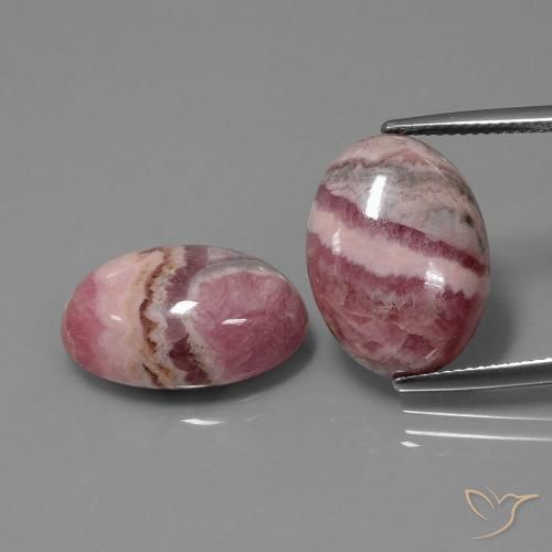 29.63ctw Naturel Multicolore Rhodochrosite, ovale, Opaque
