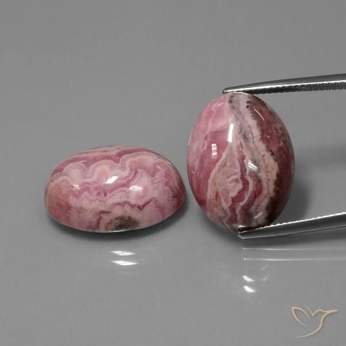 48.91ctw Naturel Multicolore Rhodochrosite, ovale, Opaque