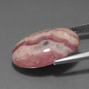 Rhodochrosite Multicolore naturelle Coupe ovale, 13.24 ct, Opaque