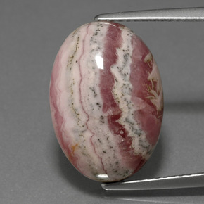 Rhodochrosite Multicolore naturelle Coupe ovale, 13.76 ct, Opaque