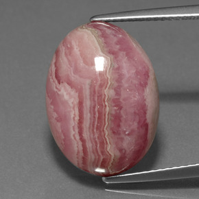 Rhodochrosite multicolore naturelle coupe ovale, 14,96 ct, opaque