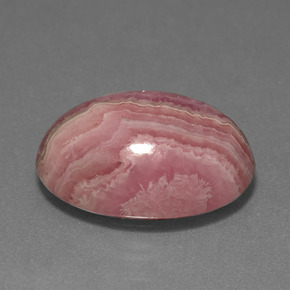 Rhodochrosite multicolore naturelle coupe ovale, 14,96 ct, opaque