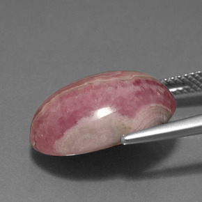 Rhodochrosite multicolore naturelle coupe ovale, 14,96 ct, opaque