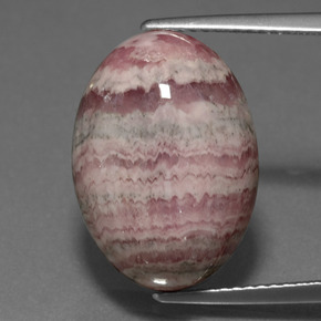 Rhodochrosite Multicolore naturelle Coupe ovale, 17.09 ct, Opaque