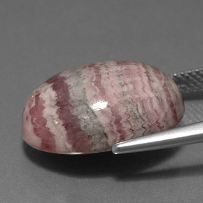 Rhodochrosite Multicolore naturelle Coupe ovale, 17.09 ct, Opaque
