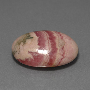 Rhodochrosite multicolore naturelle coupe ovale, 12,73 ct, opaque