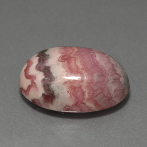 Rhodochrosite multicolore naturelle coupe ovale, 15,70 ct, opaque