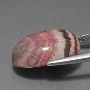 Rhodochrosite multicolore naturelle coupe ovale, 15,70 ct, opaque