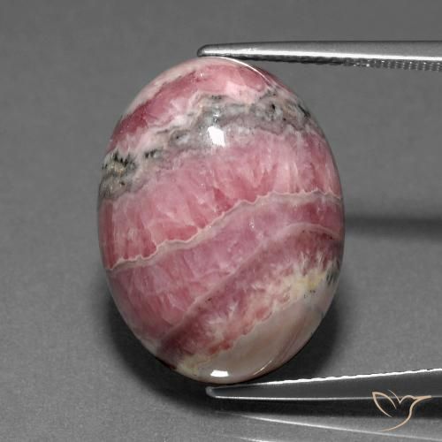 23.65ct Naturel Multicolore Rhodochrosite, ovale, Opaque