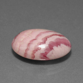 Rhodochrosite multicolore naturelle coupe ovale, 11,83 ct, opaque