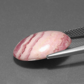 Rhodochrosite multicolore naturelle coupe ovale, 11,83 ct, opaque
