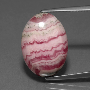 Rhodochrosite Multicolore naturelle Coupe ovale, 15.33 ct, Opaque