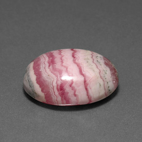 Rhodochrosite Multicolore naturelle Coupe ovale, 15.33 ct, Opaque