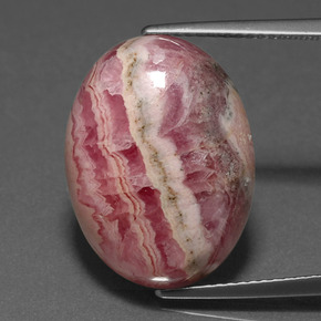Rhodochrosite Multicolore naturelle Coupe ovale, 17.79 ct, Opaque
