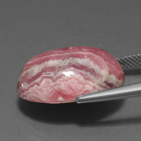 Rhodochrosite multicolore naturelle coupe ovale, 23,84 ct, opaque