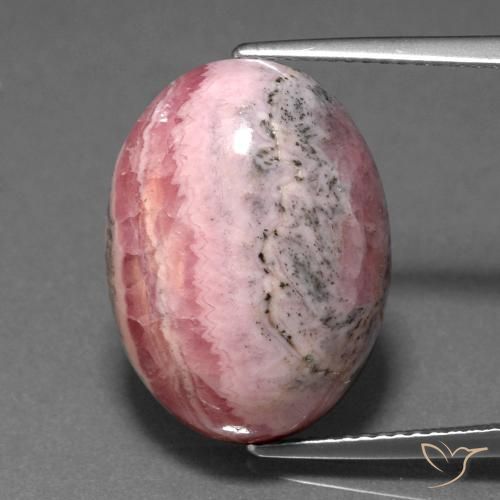 18.18ct Naturel Multicolore Rhodochrosite, ovale, Opaque