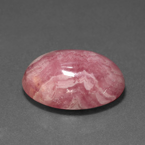 Rhodochrosite multicolore naturelle coupe ovale, 14,57 ct, opaque