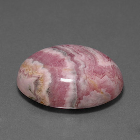 Rhodochrosite multicolore naturelle coupe ovale, 20,81 ct, opaque
