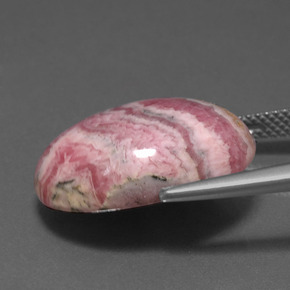 Rhodochrosite multicolore naturelle coupe ovale, 20,81 ct, opaque