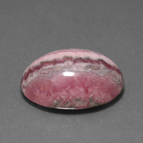 Rhodochrosite multicolore naturelle coupe ovale, 14,82 ct, opaque