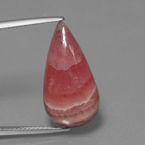 Rhodochrosite multicolore naturelle en forme de poire, 14,09 ct, opaque