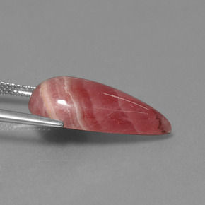 Rhodochrosite multicolore naturelle en forme de poire, 14,09 ct, opaque