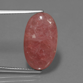 Rhodochrosite multicolore naturelle coupe ovale, 8,76 ct, opaque