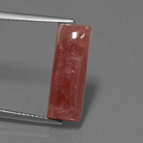 Rhodochrosite multicolore naturelle baguette, 7,67 ct, opaque