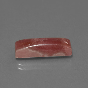 Rhodochrosite multicolore naturelle baguette, 7,67 ct, opaque