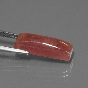 Rhodochrosite multicolore naturelle baguette, 7,67 ct, opaque