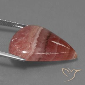 Rhodochrosite Multicolore naturelle En forme de poire, 19.84 ct, Opaque