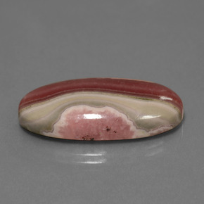 Rhodochrosite multicolore naturelle coupe ovale, 30,73 ct, opaque