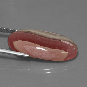 Rhodochrosite multicolore naturelle coupe ovale, 30,73 ct, opaque