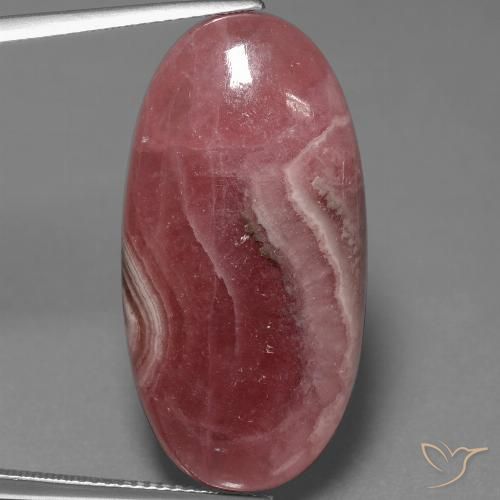 37.59ct Naturel Multicolore Rhodochrosite, ovale, Opaque