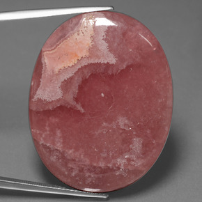 Rhodochrosite Multicolore naturelle Coupe ovale, 58.11 ct, Opaque