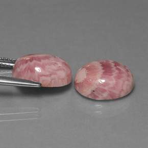 Achetez naturel 12.57ct Multicolore Rhodochrosite gems, Coupe ovale, En provenance Afrique du Sud chez GemSelect. En stock, livraison internationale!