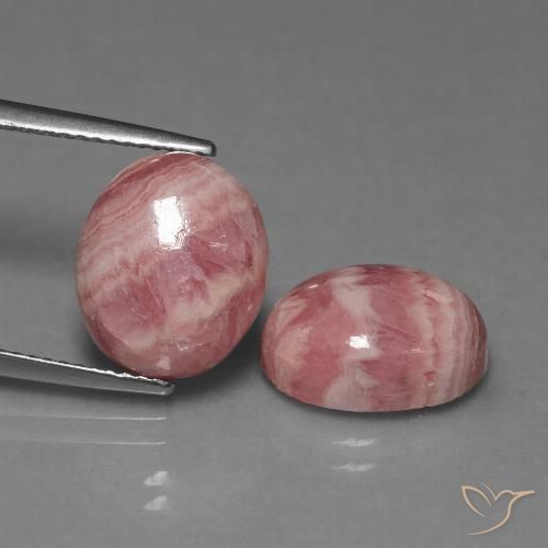 12.72ctw Naturel Multicolore Rhodochrosite, ovale, Opaque