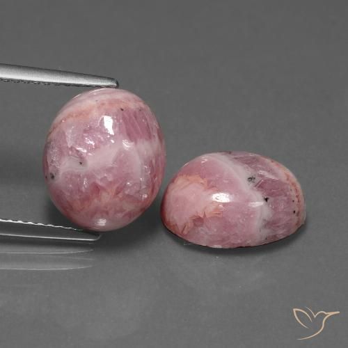 13.19ctw Naturel Multicolore Rhodochrosite, ovale, Opaque