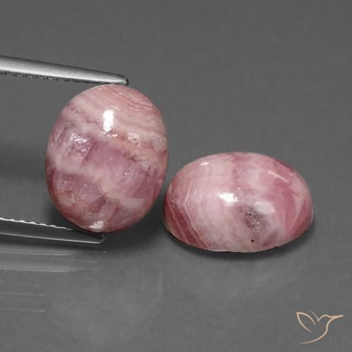13.65ctw Naturel Multicolore Rhodochrosite, ovale, Opaque