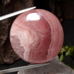 Rhodochrosite multicolore naturelle coupe roude, 54,27 ct, translucide