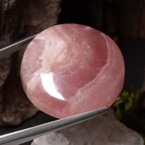 Rhodochrosite multicolore naturelle coupe roude, 54,27 ct, translucide