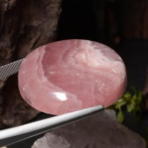Rhodochrosite multicolore naturelle coupe roude, 54,27 ct, translucide