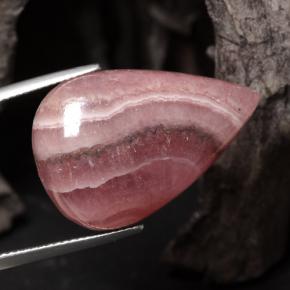 Rhodochrosite Multicolore naturelle En forme de poire, 31.67 ct, Translucide
